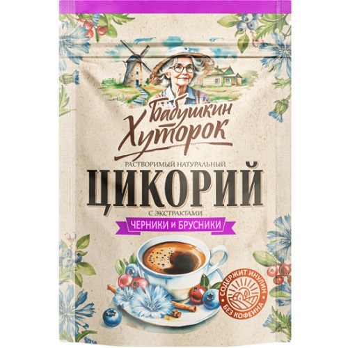 Бабушкин хуторок цикорий с черникой и брусникой, 100 гр, уценка